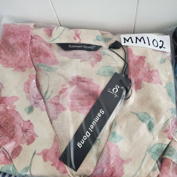 Samuel Dong Womens Pink Floral Ruffle Jacket Size S Zip Front Feminine Victorian - Picture 14 of 14